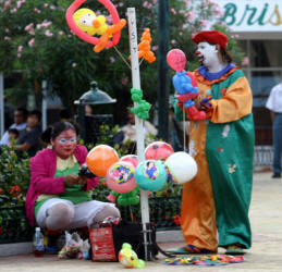 Clowns in the square of Catemaco Bill Bell Photograph
