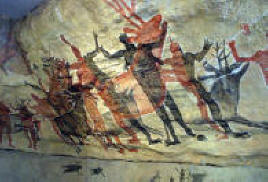 These cave paintings can be found in the Museum next to the Mission de San Ignacio.  Bill Bell Photograph