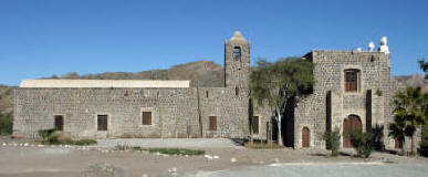 Founded in 1705 the mission called Santa Rosala de Mulege is restored.  Bill Bell Photograph