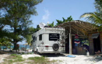 Camping on the X Beach North of tulum Mexico