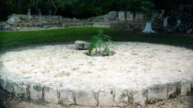 Circular altar Edzna Mayan Ruins Campeche Mexico Photography by Bill and Dot Bell