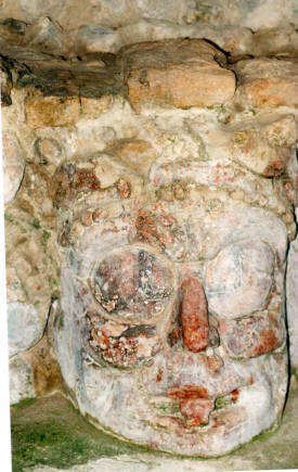Mayan Mask Edzna Mayan Ruins Campeche Mexico Photography by Bill and Dot Bell