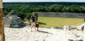 Bill and dylan Bell Edzna Mayan Ruins Campeche Mexico Photography by Bill and Dot Bell