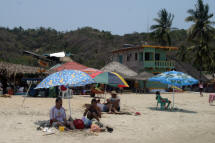 Los Ayalas shade on the beach Bill Bell Photograph