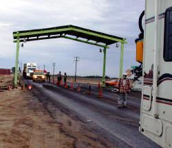 Agricultural check at border between Baja California and Baja California Sur.  Bill Bell Photograph
