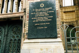 Plaque on the wall of Berlin's synagogue Europe Photography, the early years - Italy, Finland and Amsterdam by Bill and Dot Bell