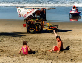 Dyan Bell and brother Adam enjoy the beach Rincon de Guayabitos Nayarit Mexico - Hidden Jewel