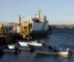 The Santa Rosalia Ferry on the dock at Santa Rosalia