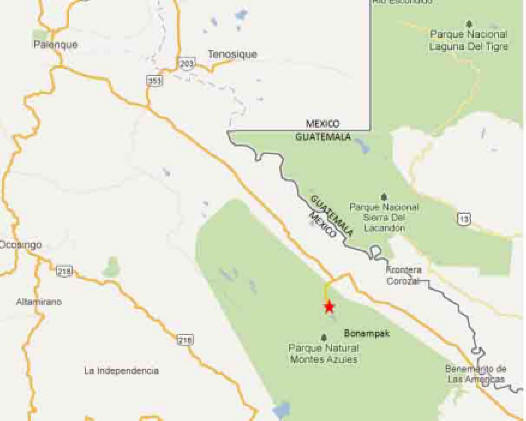  Mayan Archeological site, Pyramids in Bonampak, Murals at Bonampak