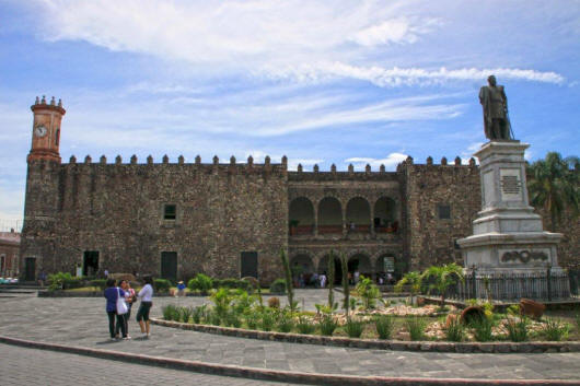 The Palace of Cort�s (Spanish: Palacio de Cort�s) in Cuernavaca, Mexico, is the oldest conserved colonial era civil structure on the continental Americas, being over 450 years old