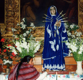 christmas Eve in the Cathedral San Cristobal de las Casas, Chiapas Mexico Photography by Bill Bell