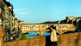 Wlaking across the Bridge into florence Florence is to be sahred and dorothy Bell was there to share it with me More Italy Photography -  Florence, Rome, Venice,  Ancient Roman towns ...photography by Bill Bell