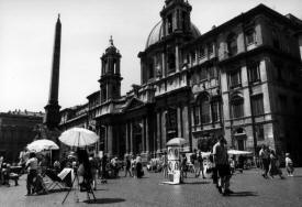 one of the many plazas in Rome, perfect for strollng Italy - Rome, Florence, Venice,  Ancient Roman towns and much more...photography by Bill Bell