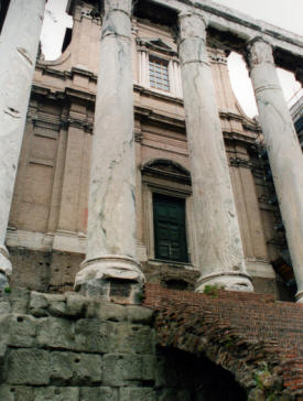 Towering Roman columns in Rome To view more photography of Italy - Rome, Florence, Venice,  Ancient Roman towns and much more...photography by Bill Bell