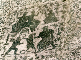 Roman mural on the floor Ancient Roman towns, Venice, Florence, Rome...photography by Bill Bell