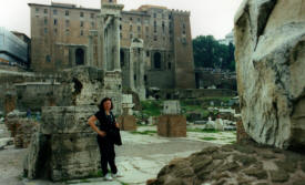 Dorothy Bell in theheart of ancient Rome Italy - Rome, Florence, Venice,  Ancient Roman towns and much more...photography by Bill Bell