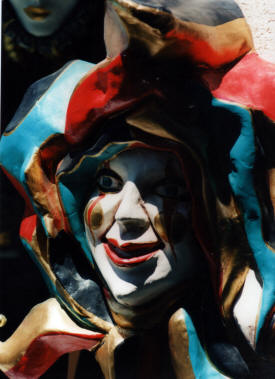 A clowns face in Venice More Italy Photography -  Venice, Florence, Rome,  Ancient Roman towns ...photography by Bill Bell