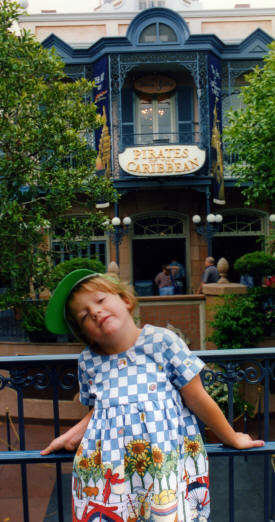 Dylan Bell outside of the Pirates of carribean The World of Disney Photographs - Disneyland and Disneyworld by Bill And Dot Bell
