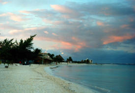 Sunset on the beach Isla Mujeres Quintana Roo, Mexico Photography By Bill and Dot Bell