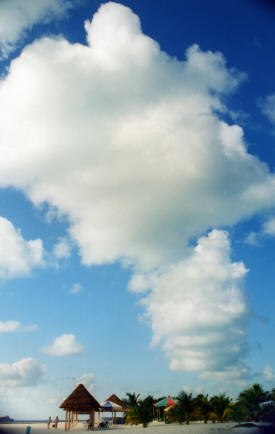 Cloud formation over the isalnd Isla Mujeres Quintana Roo, Mexico Photography By Bill and Dot Bell