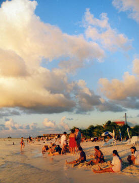 On the beach at sunset Isla Mujeres Quintana Roo, Mexico Photography By Bill and Dot Bell