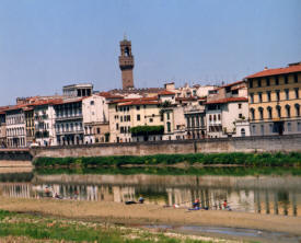 a long the river bank - Florence Europe Photography, the early years - Italy, Finland and Amsterdam by Bill and Dot Bell